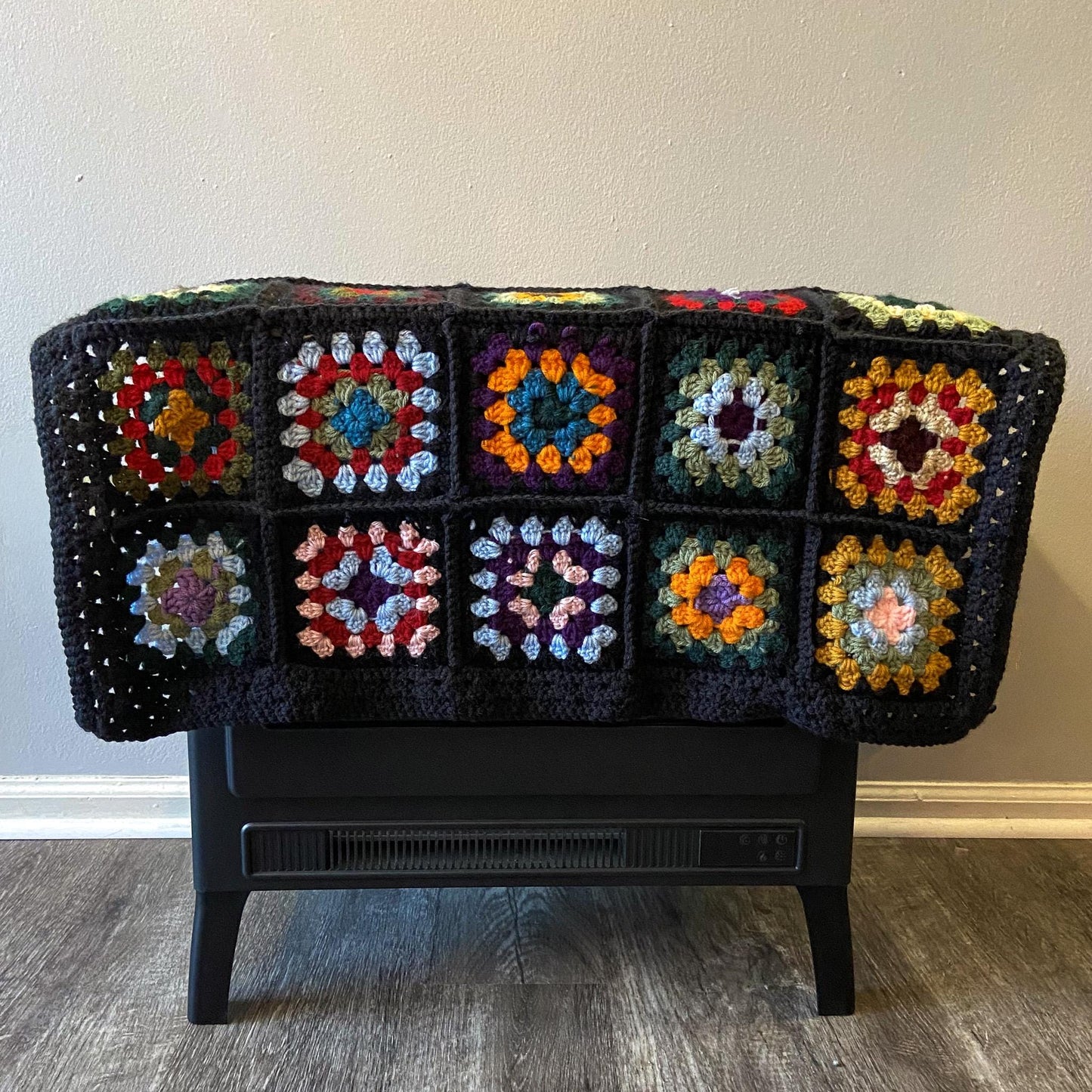 Patchwork Granny Square Throw Blanket