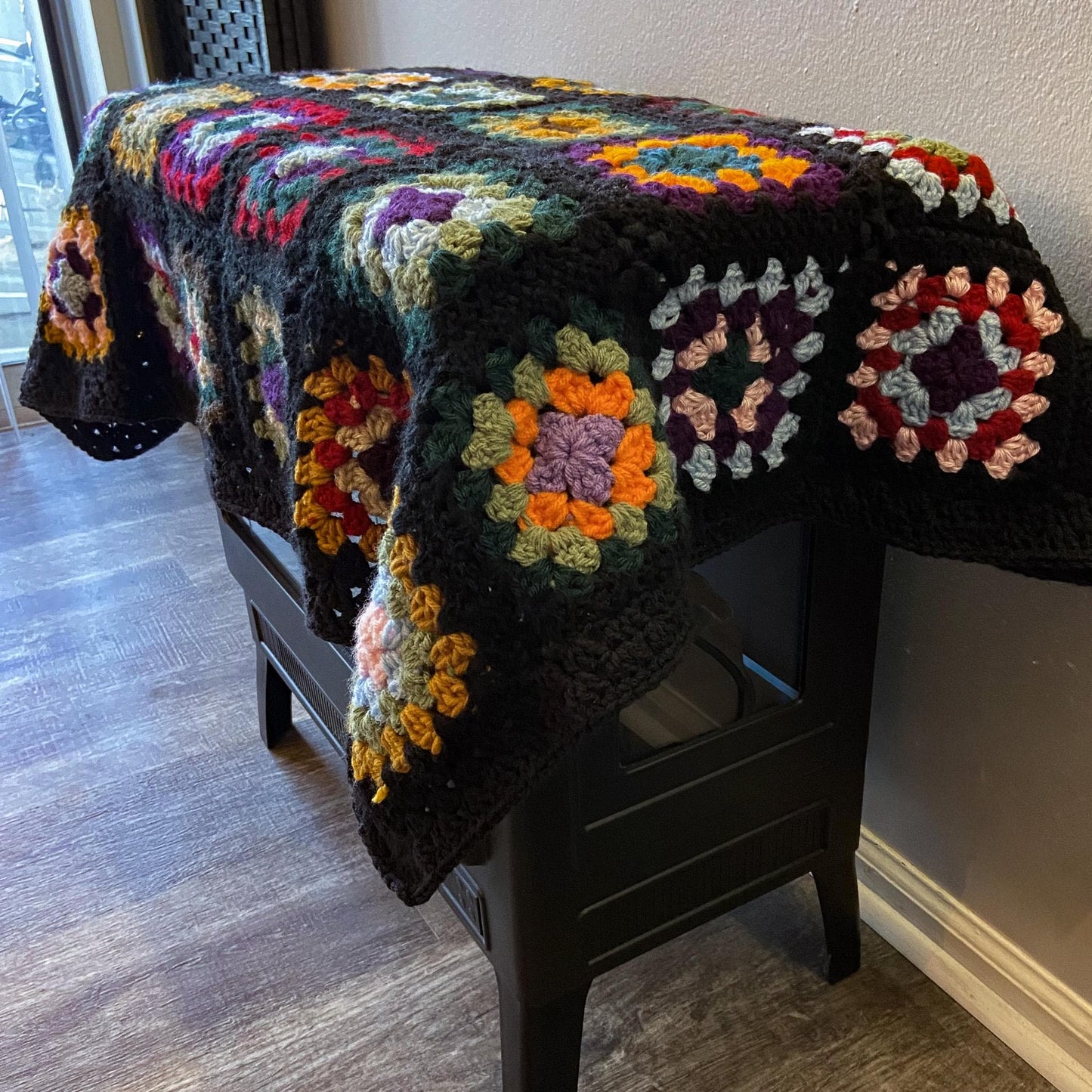 Patchwork Granny Square Throw Blanket
