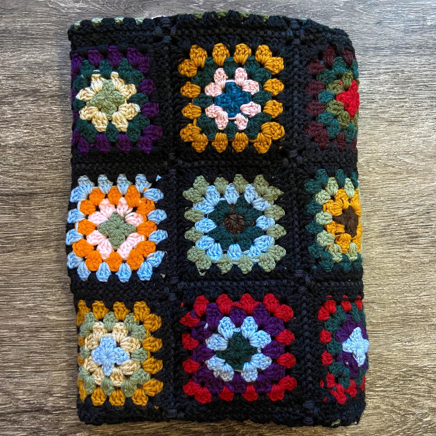 Patchwork Granny Square Throw Blanket