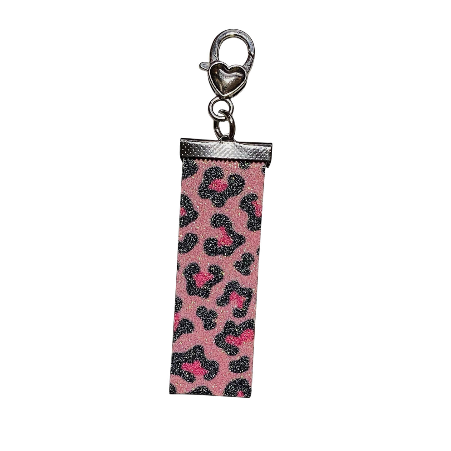 Y2K Pink Leopard Keychain Accessory
