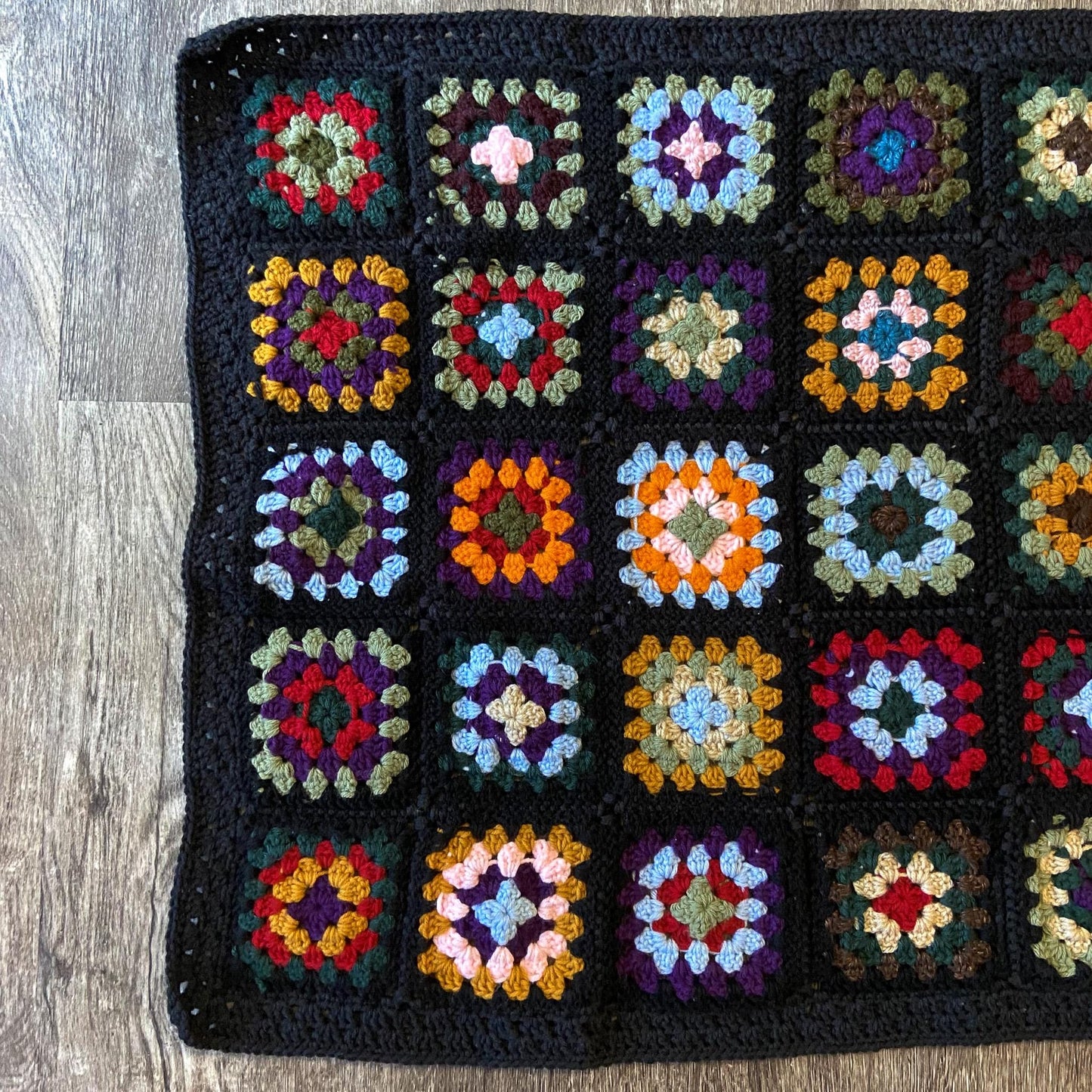 Patchwork Granny Square Throw Blanket
