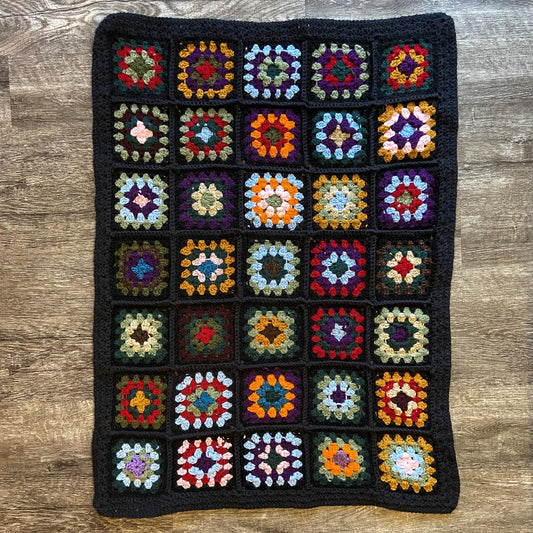 Patchwork Granny Square Throw Blanket