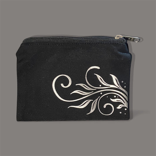 Coin Purse with Swirl Flourish Accent