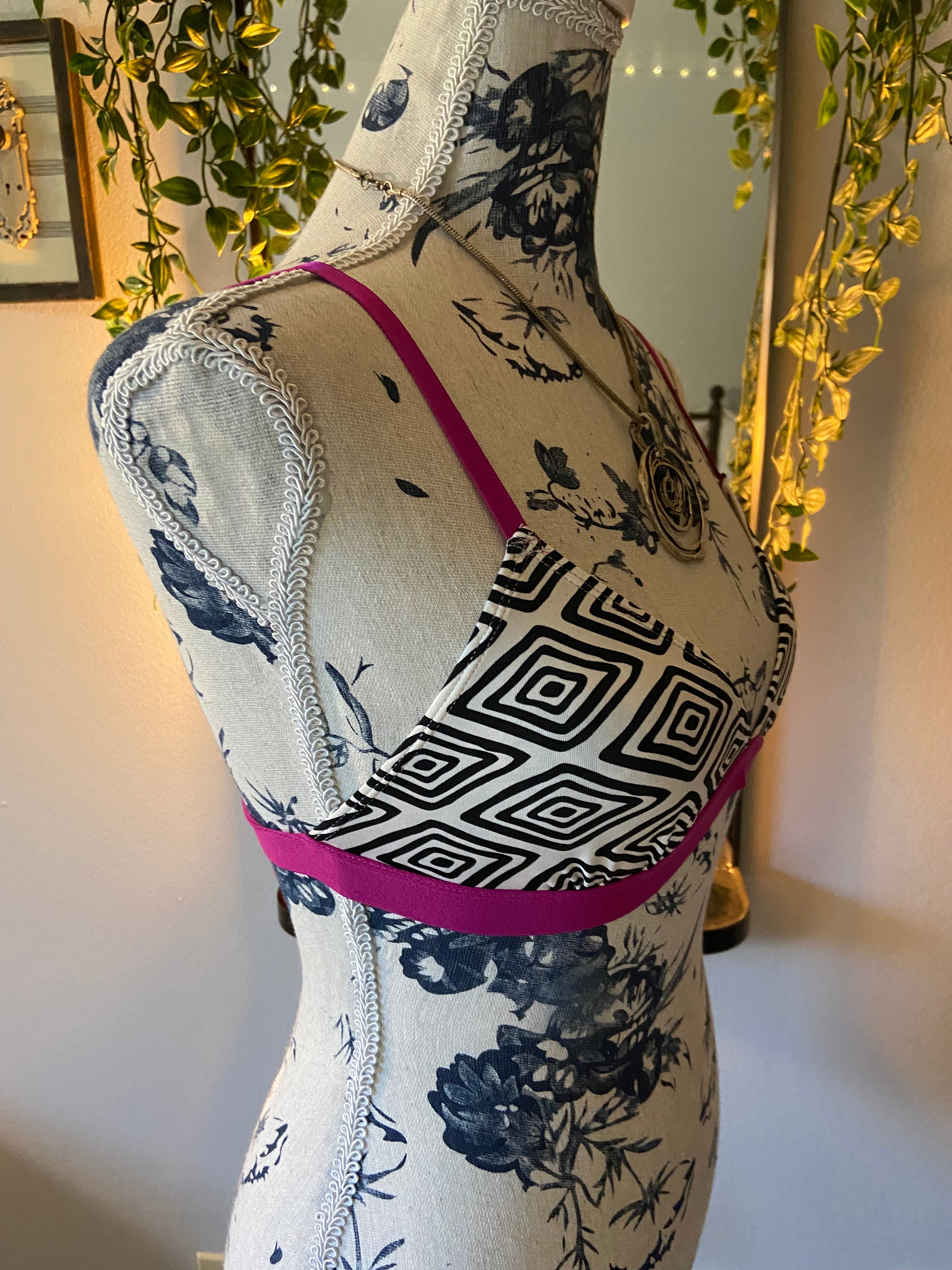 Abstract Design Bra