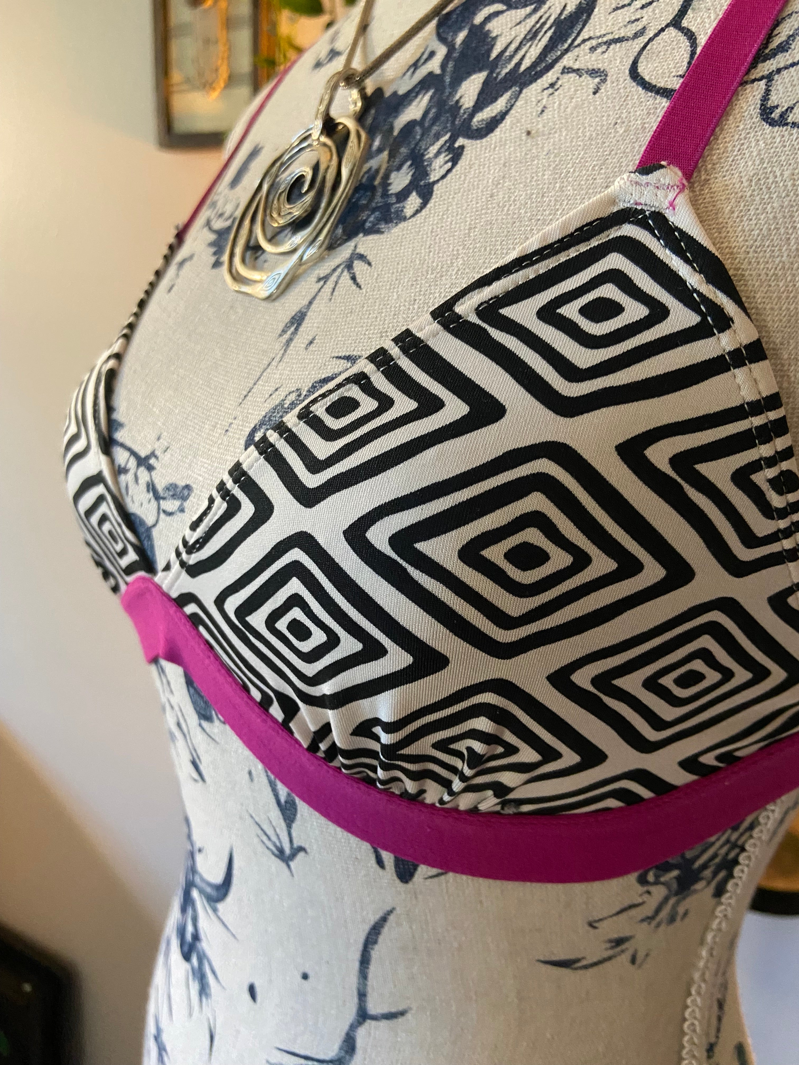 Abstract Design Bra