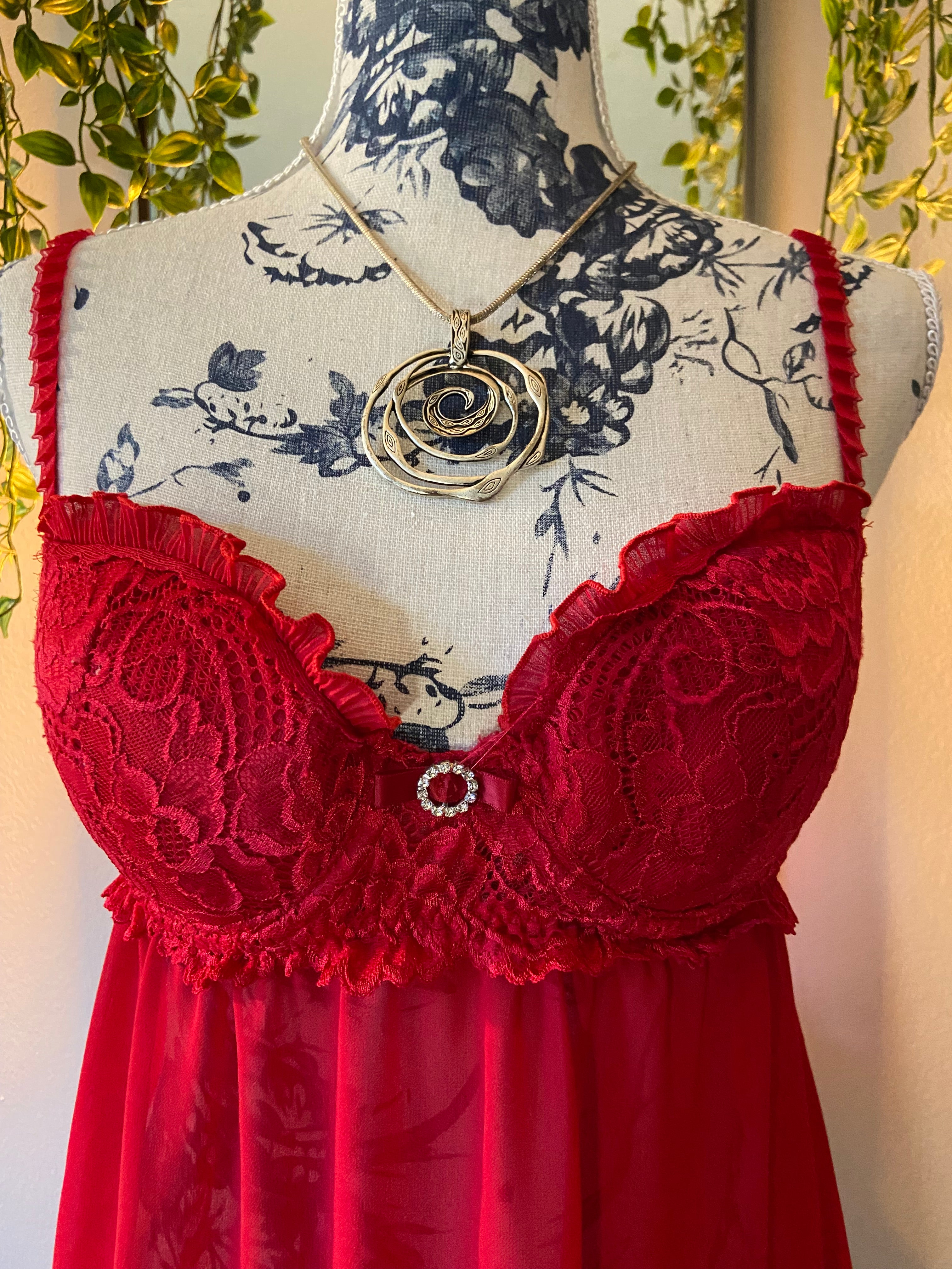 Red Baby Doll Lingerie Dress