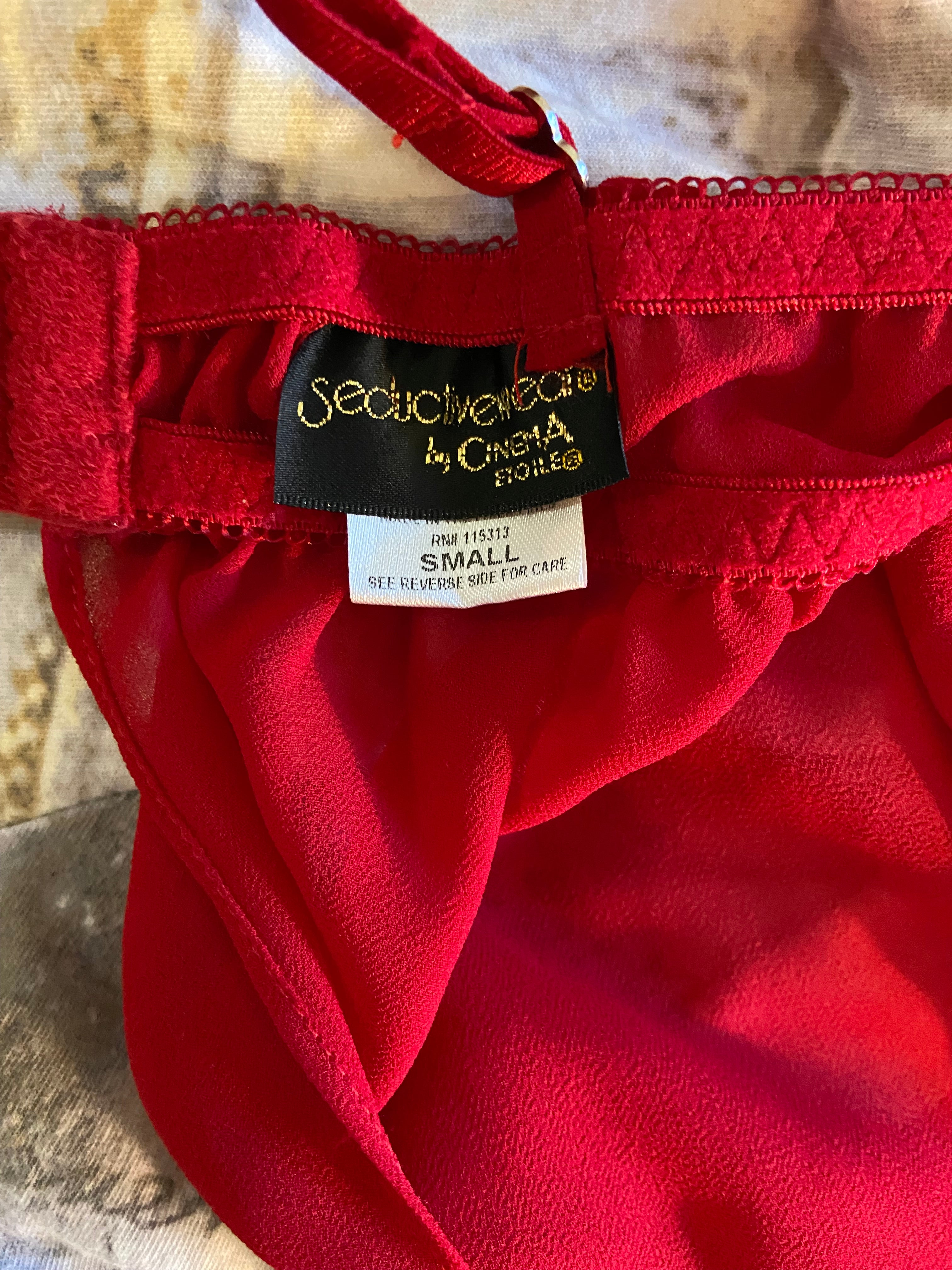 Red Baby Doll Lingerie Dress