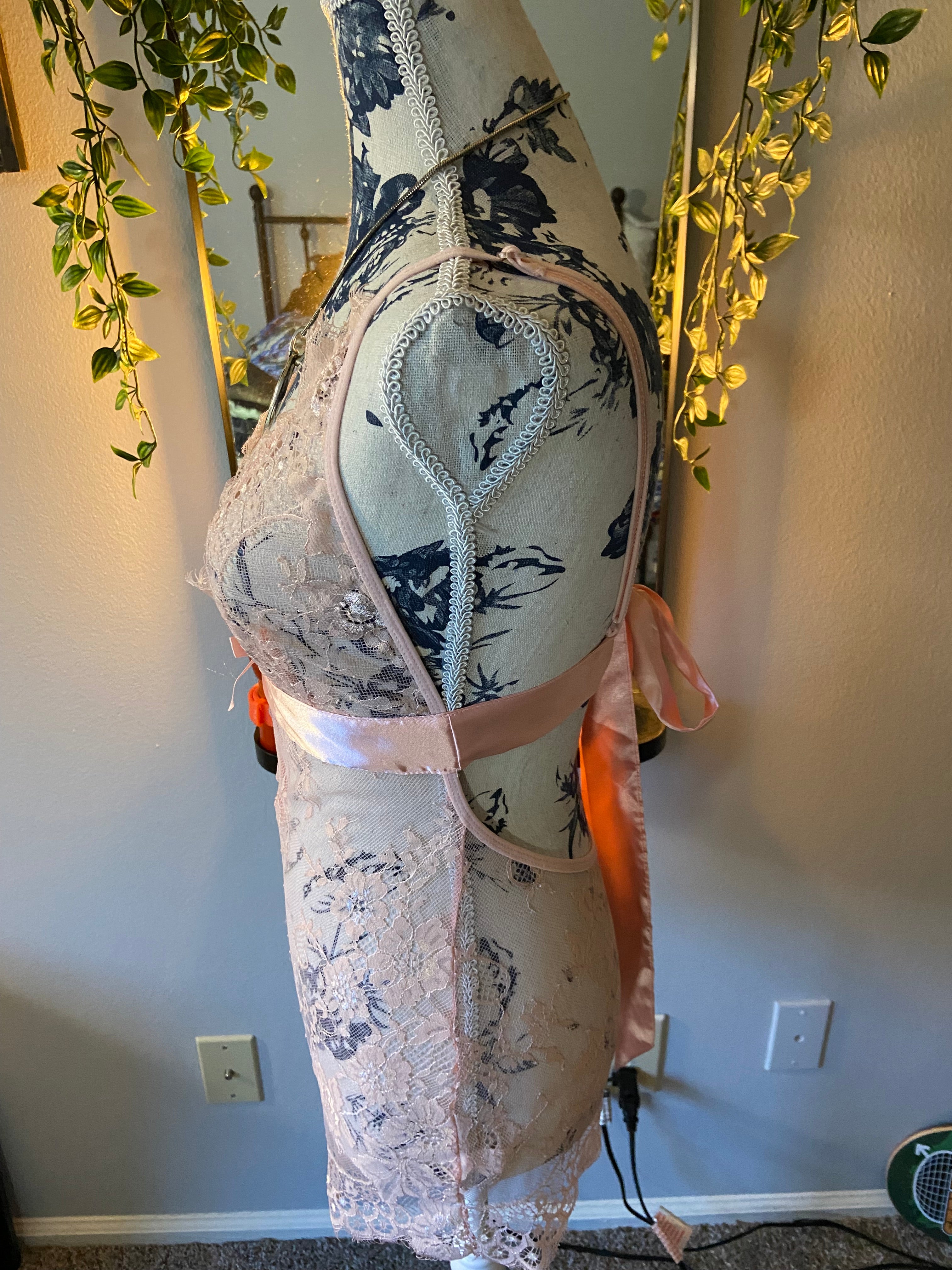 Sheer Pastel Pink Lingerie Dress