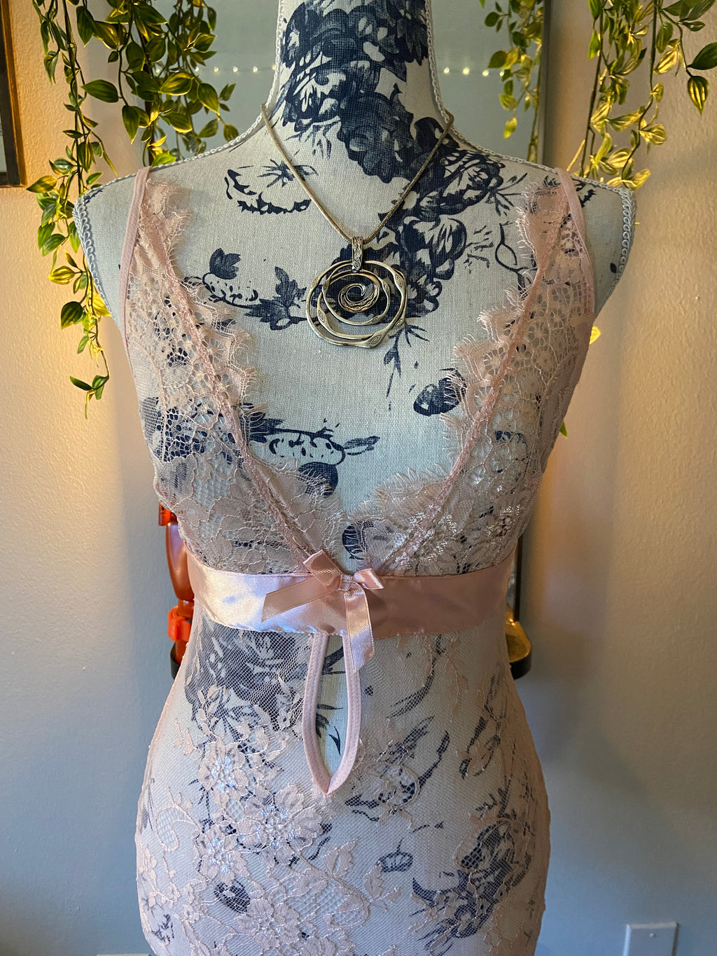 Sheer Pastel Pink Lingerie Dress