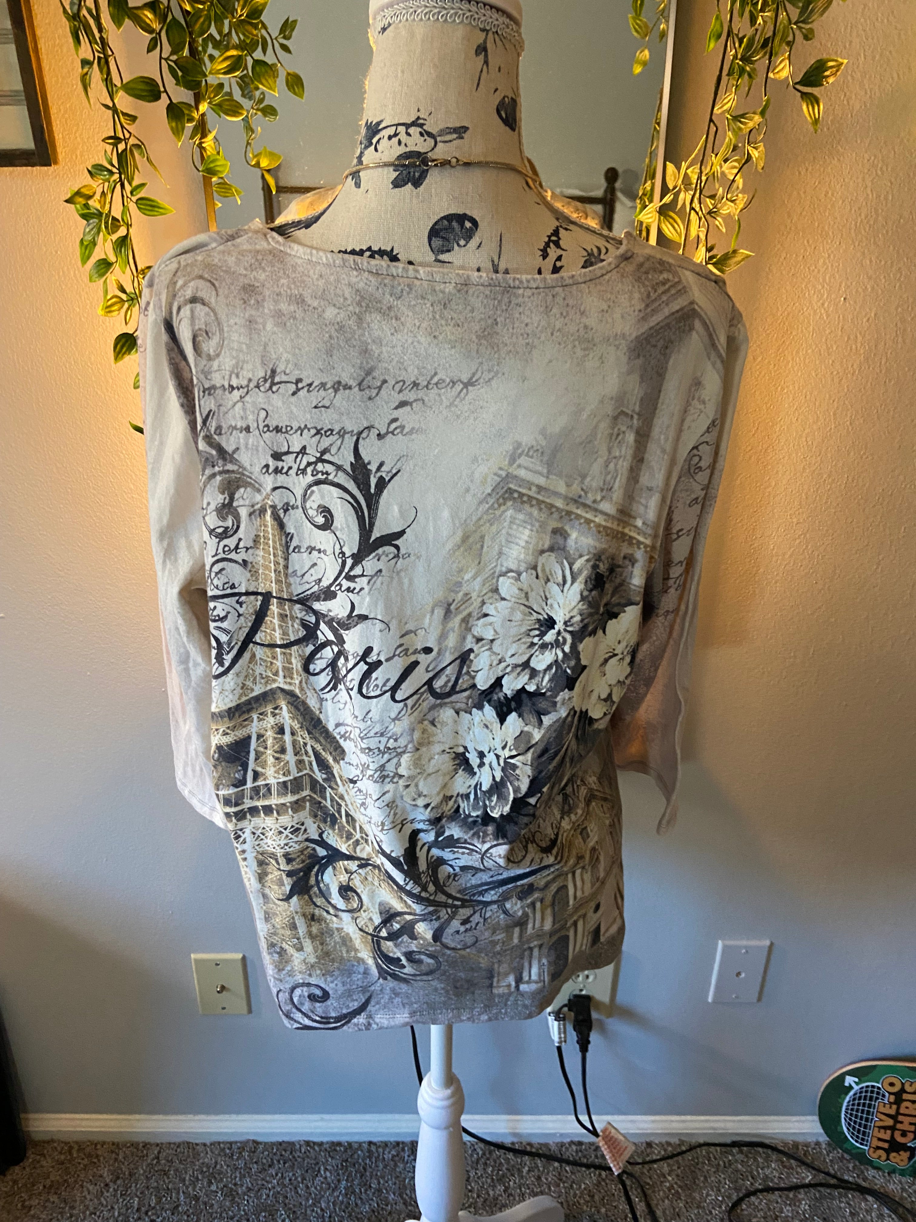 Bedazzled Y2K Paris Shirt