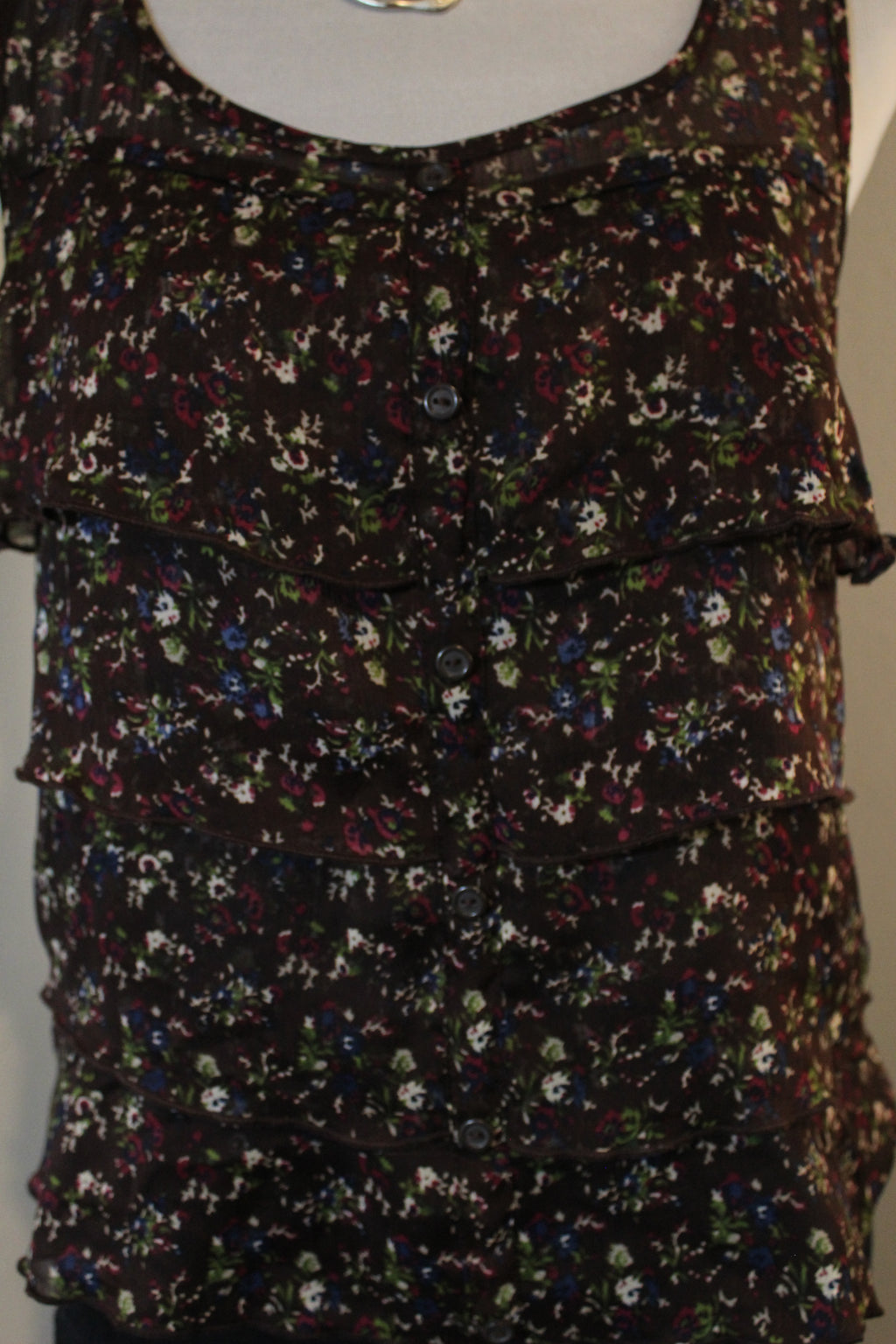 Floral Ruffle Layered Tank Top