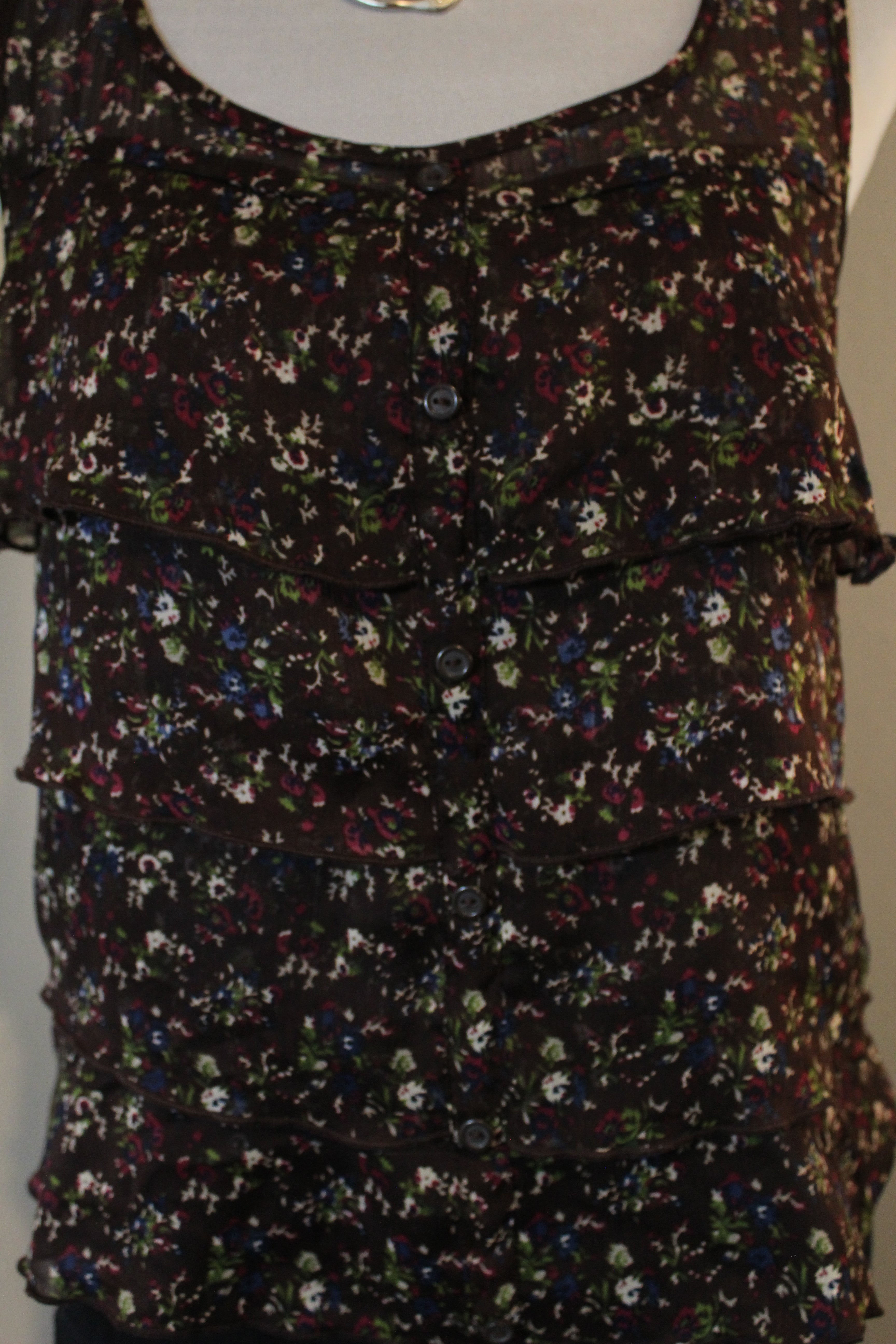 Floral Ruffle Layered Tank Top