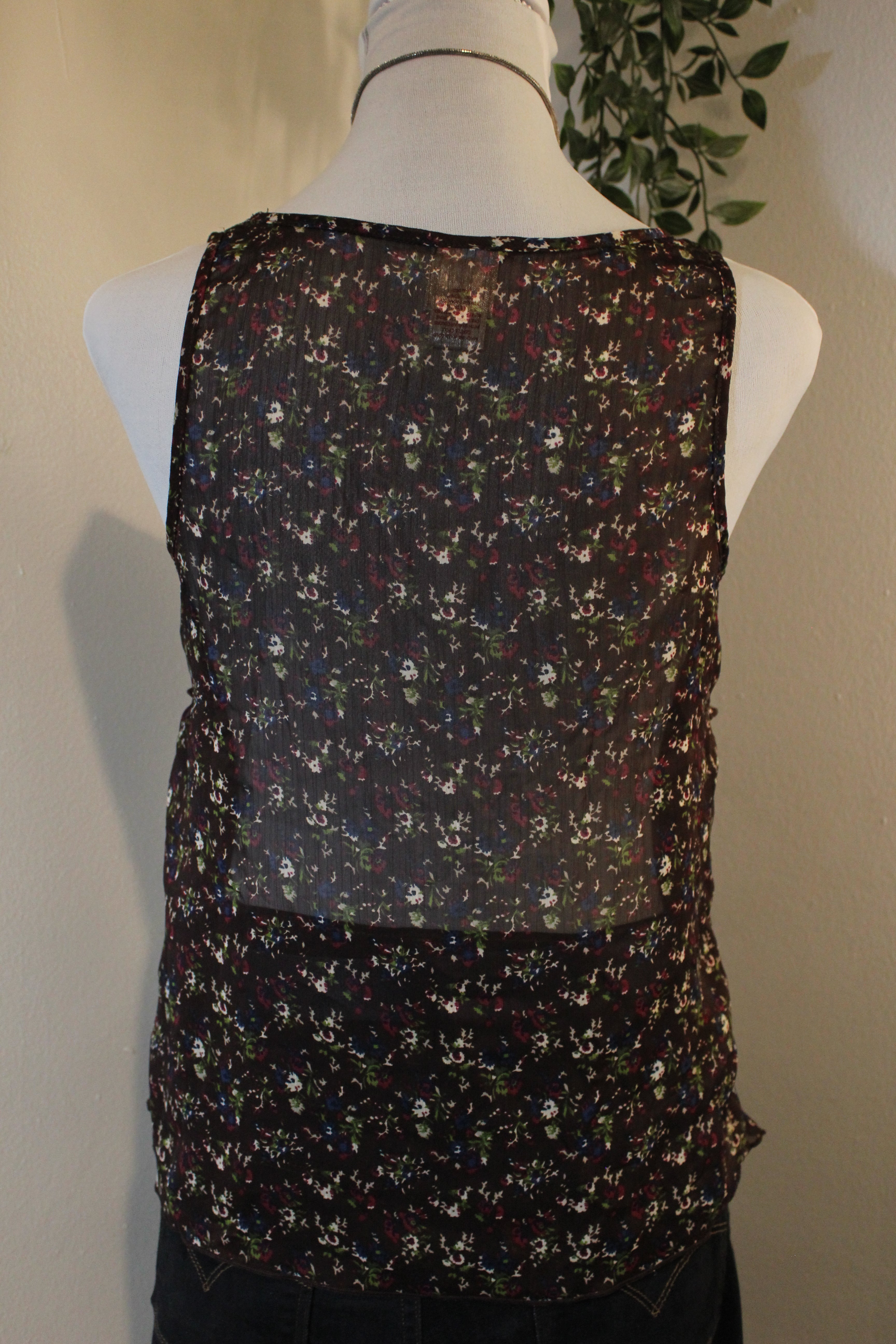 Floral Ruffle Layered Tank Top