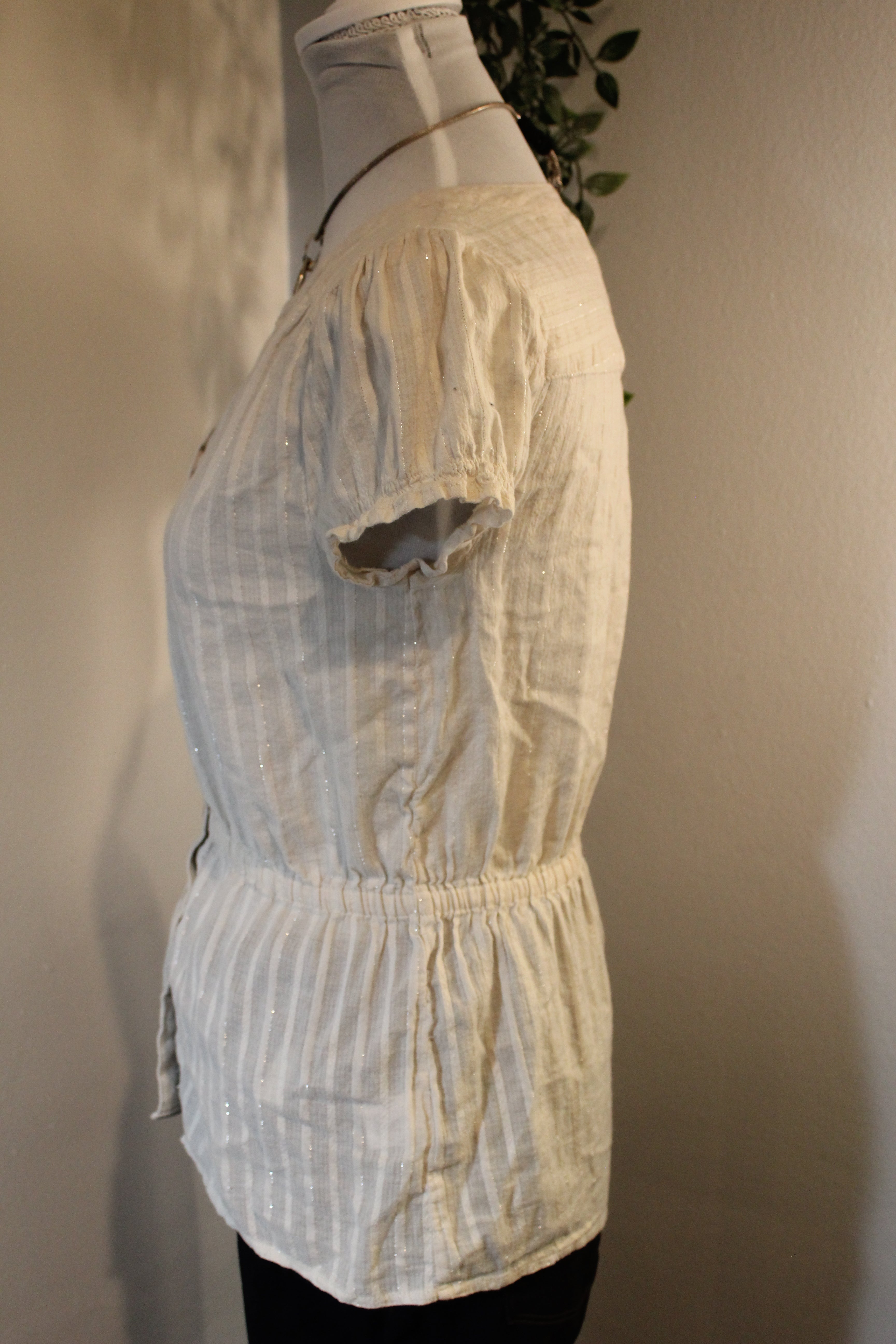 Shimmery Cream Blouse