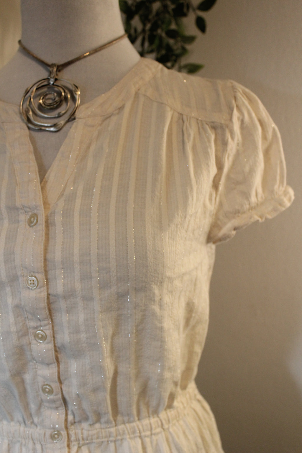 Shimmery Cream Blouse