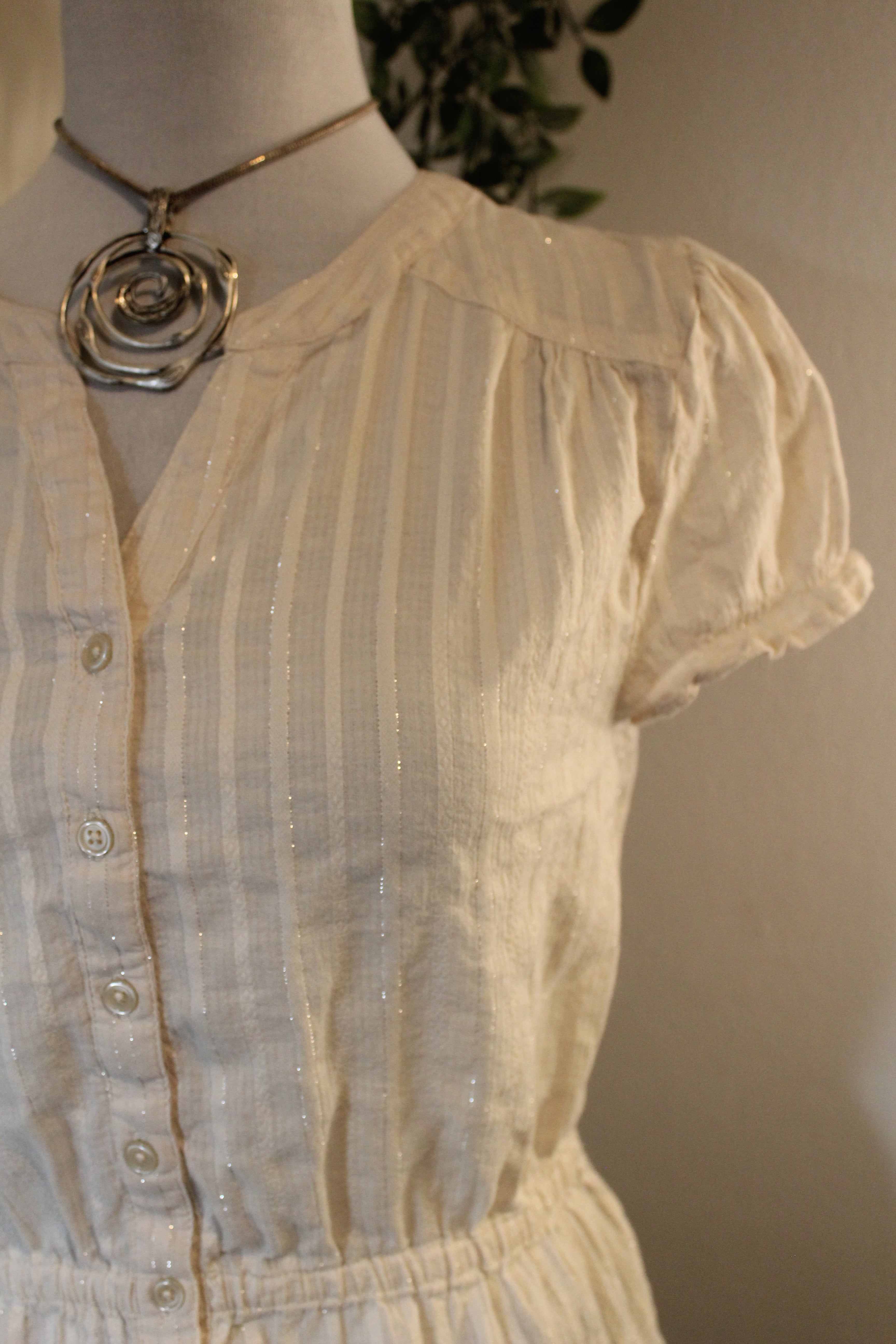 Shimmery Cream Blouse