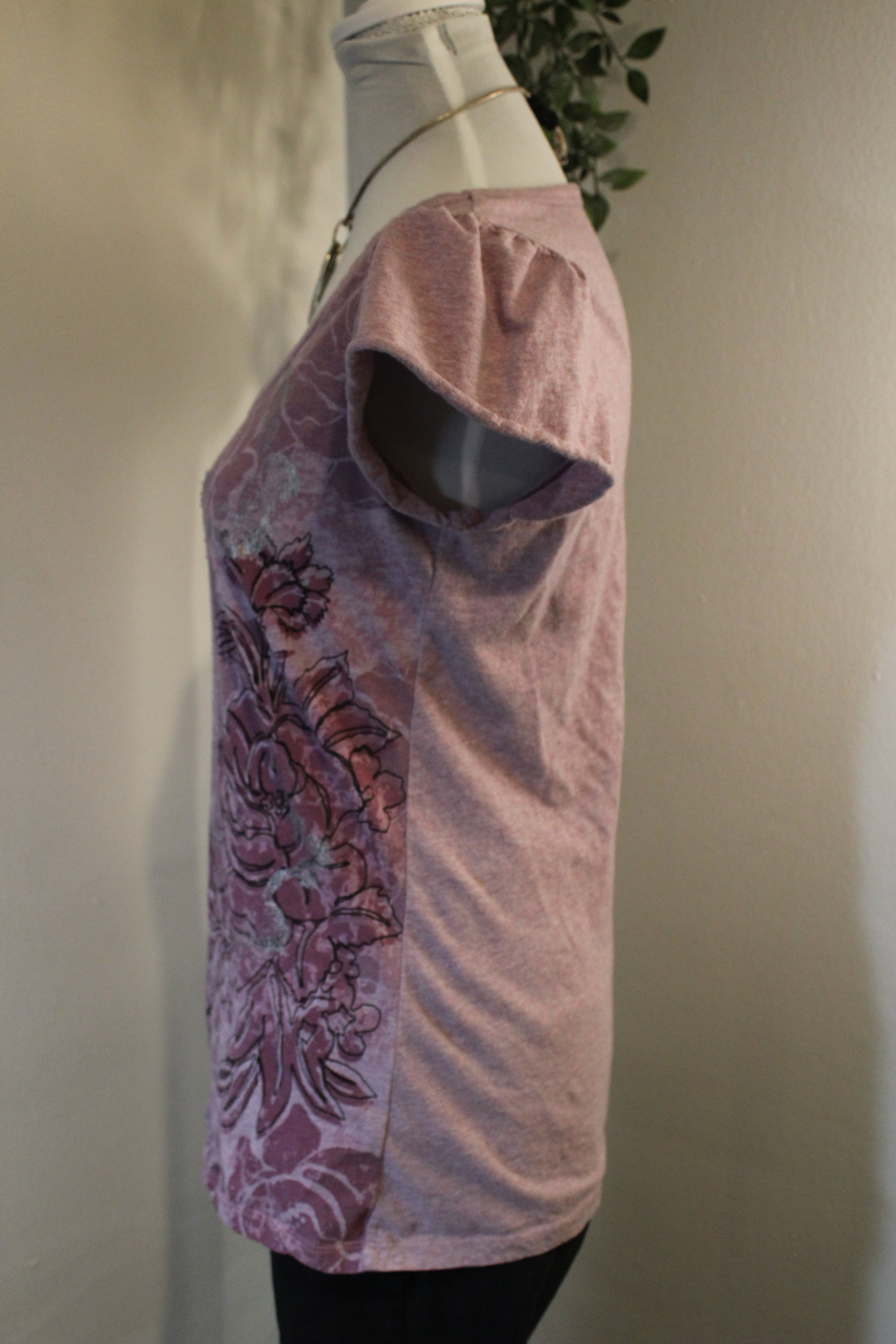 Muted Pink Bedazzled Y2K Top