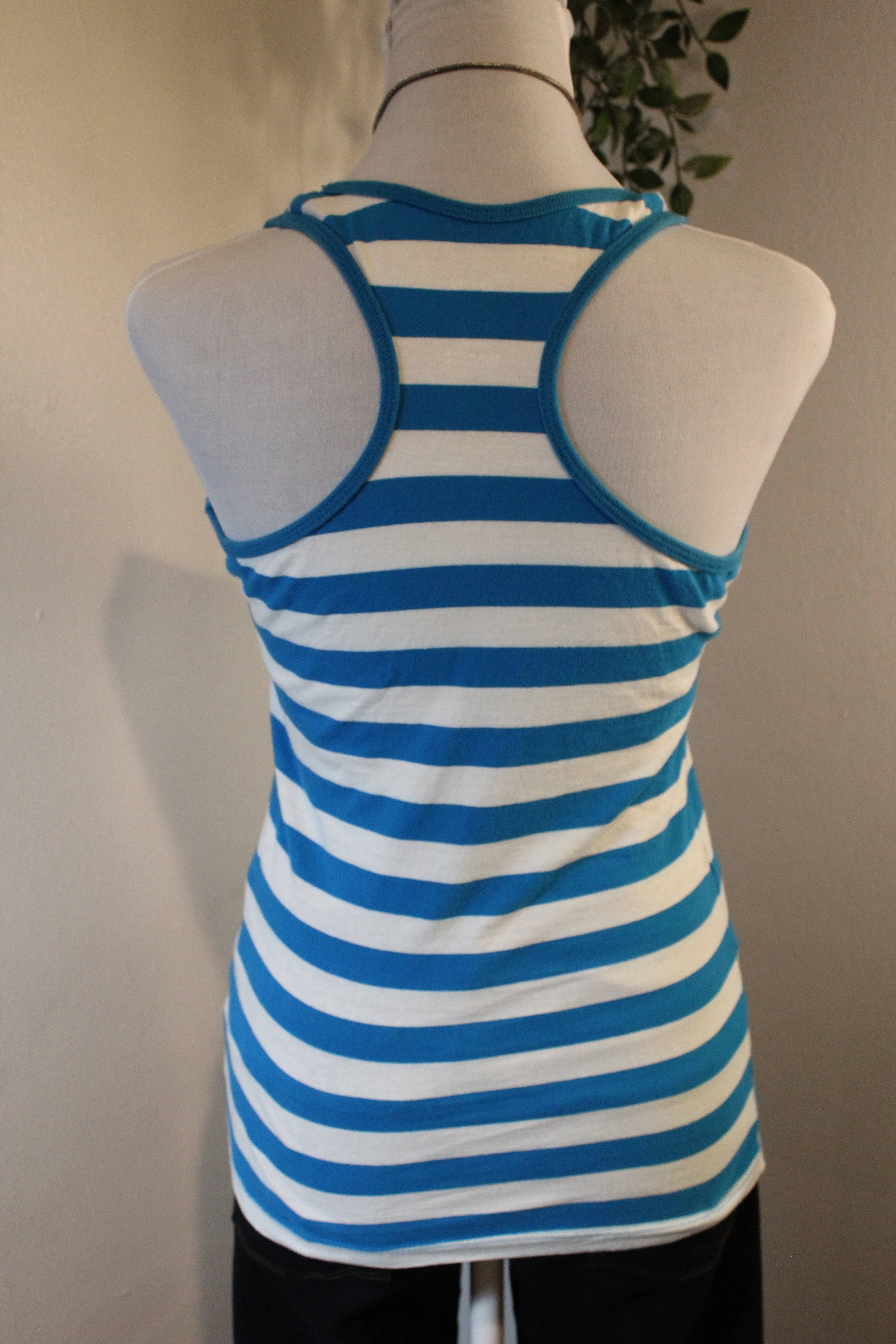 Blue Striped Tank Top