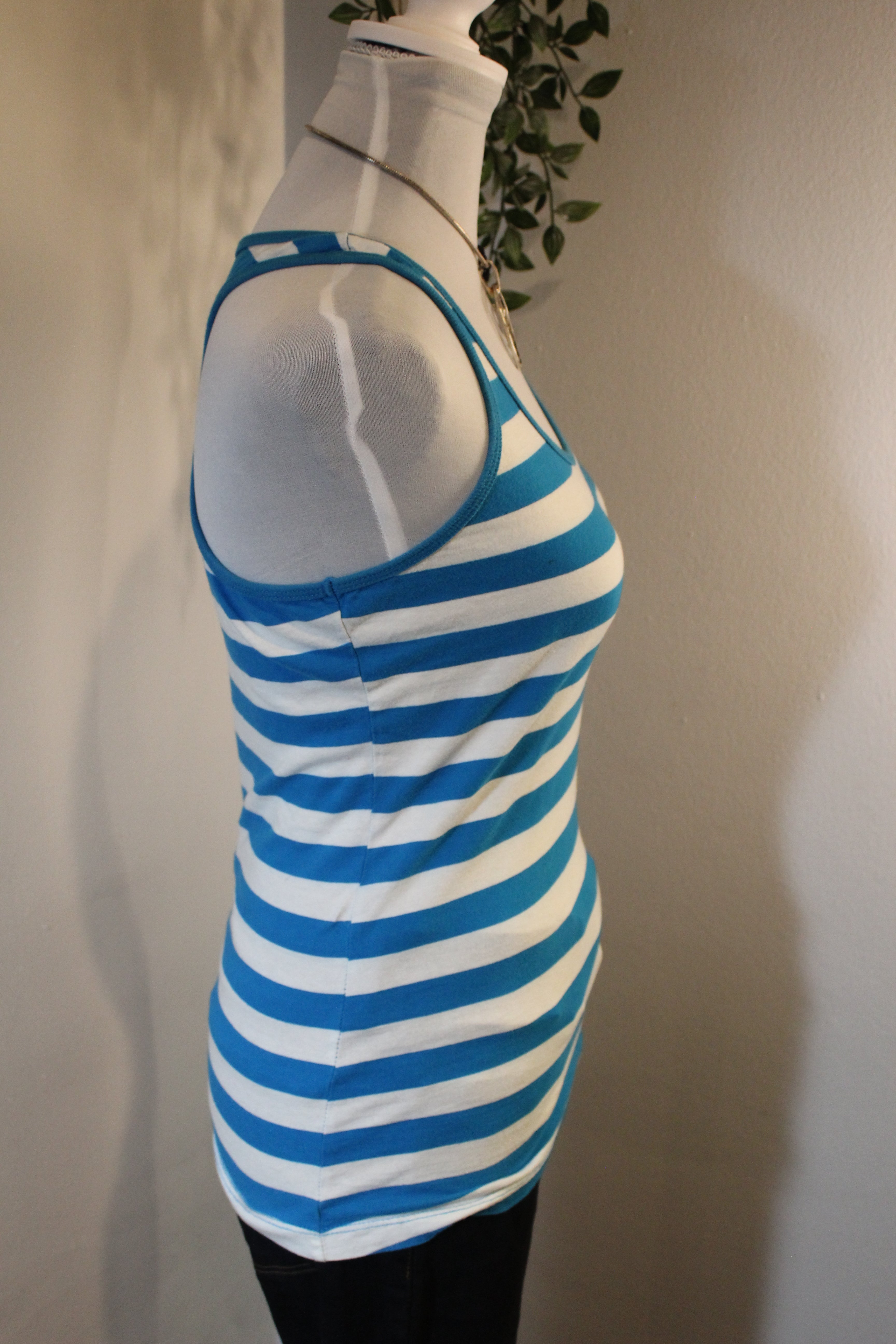 Blue Striped Tank Top