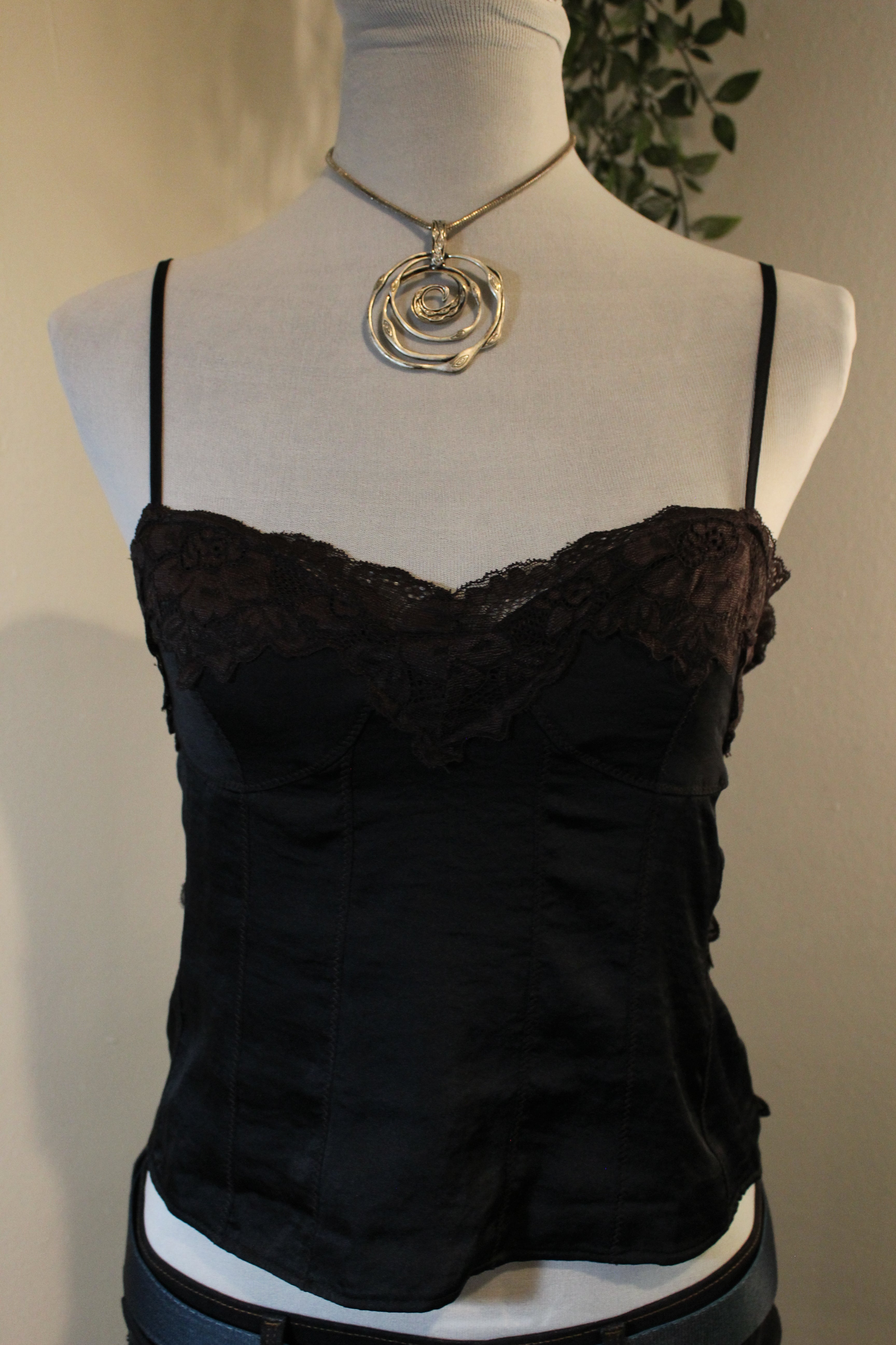 Black Lace Lingerie Top