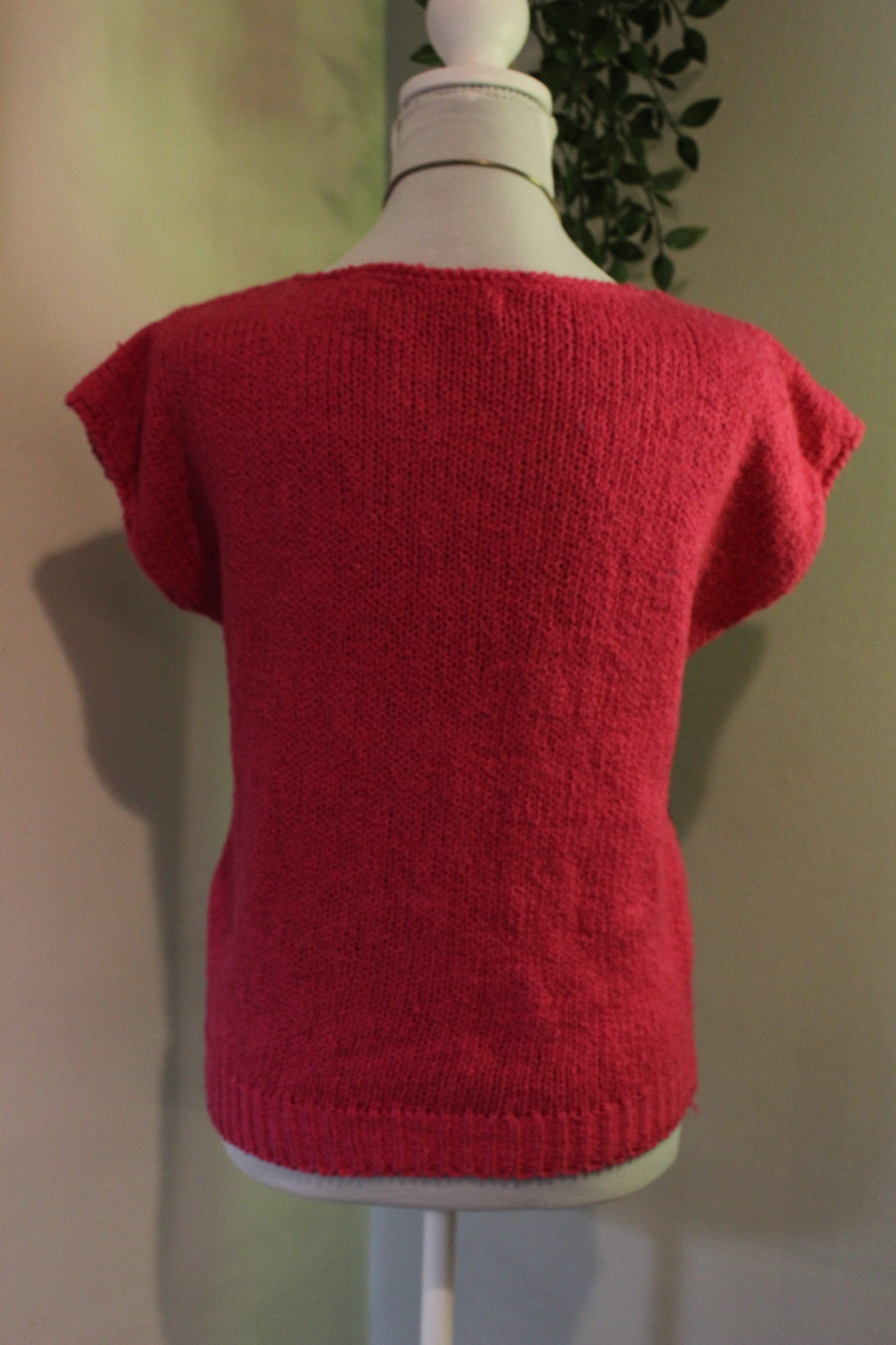 Knit Pink Checkered Sweater
