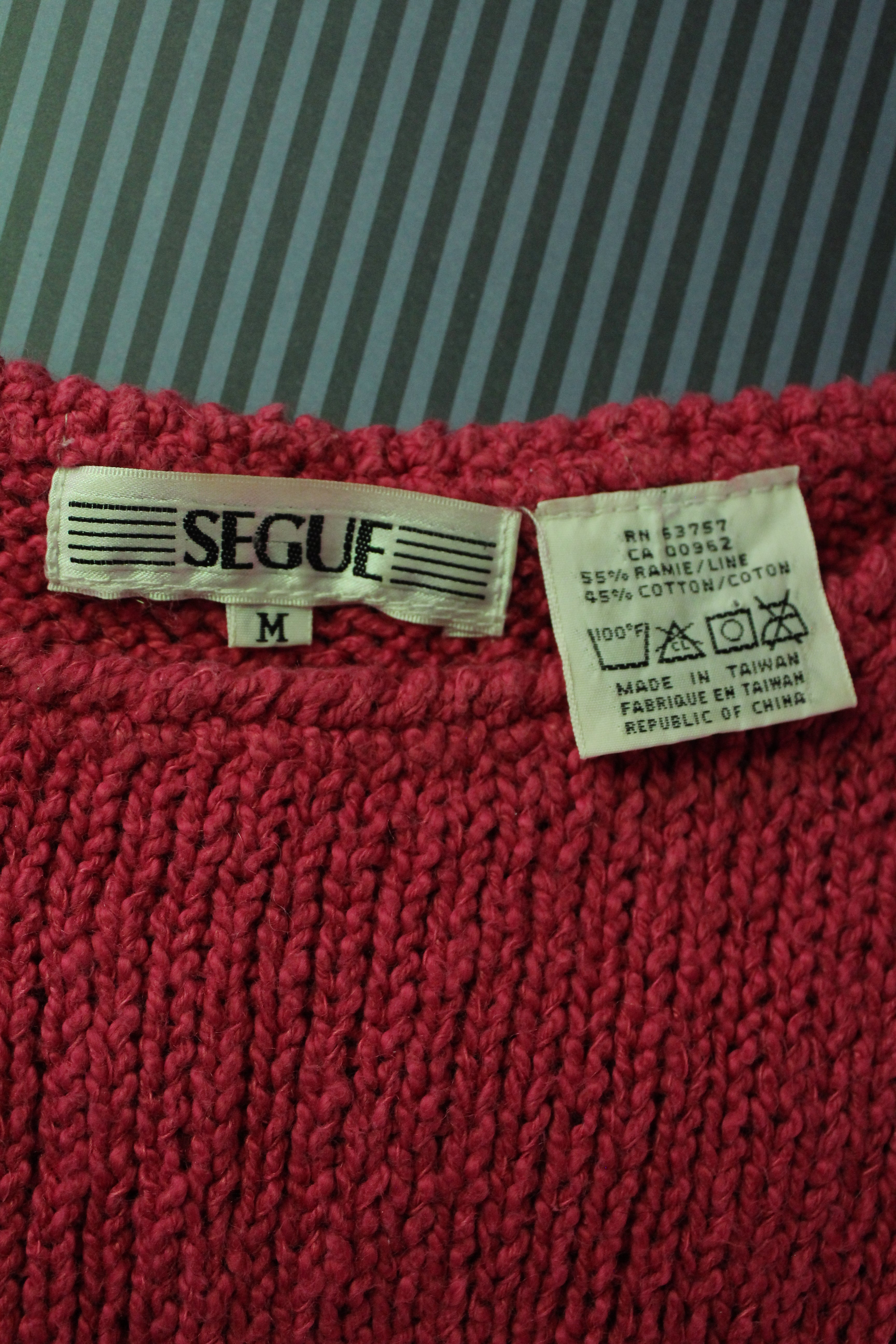 Knit Pink Checkered Sweater