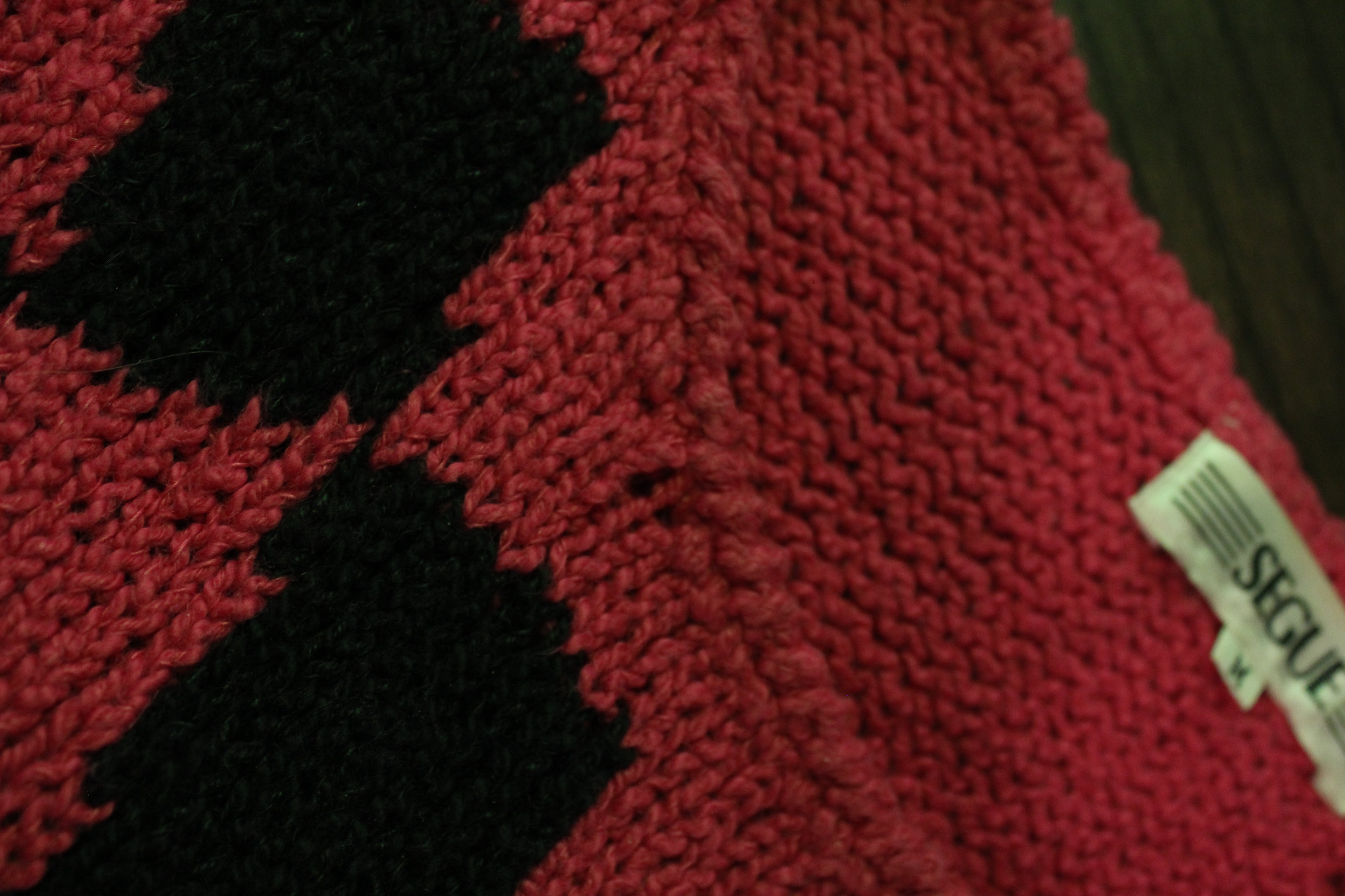 Knit Pink Checkered Sweater