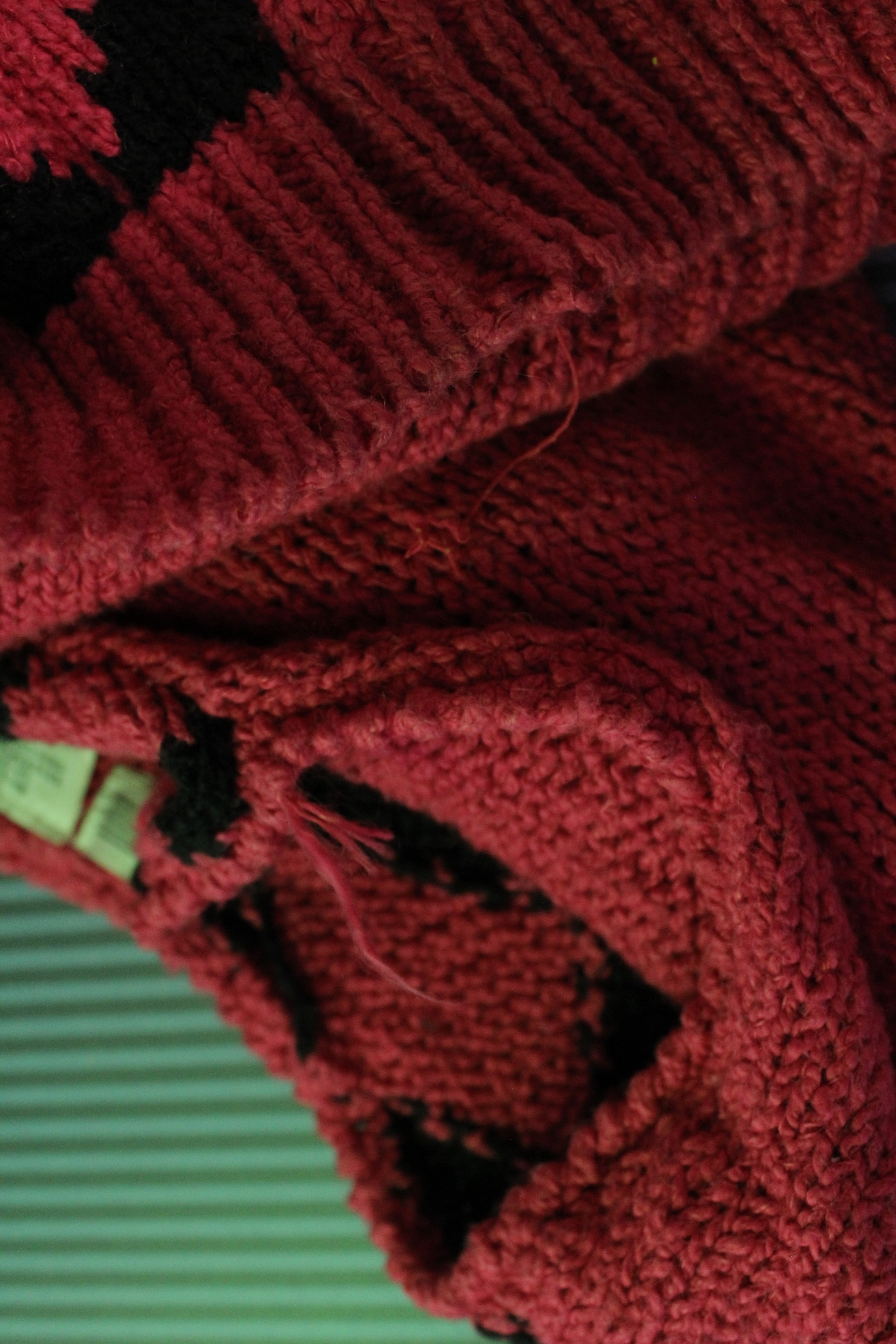 Knit Pink Checkered Sweater