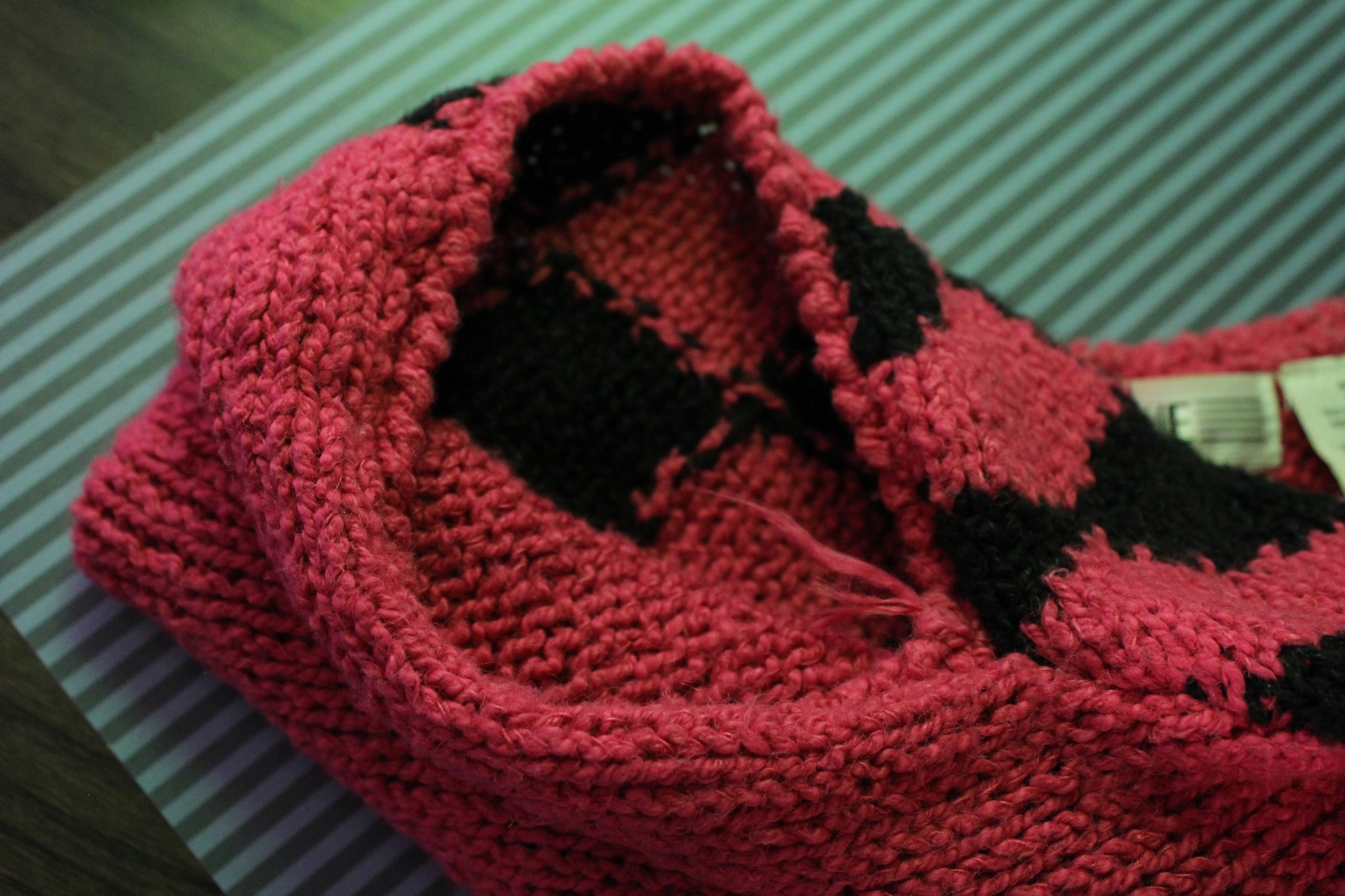Knit Pink Checkered Sweater