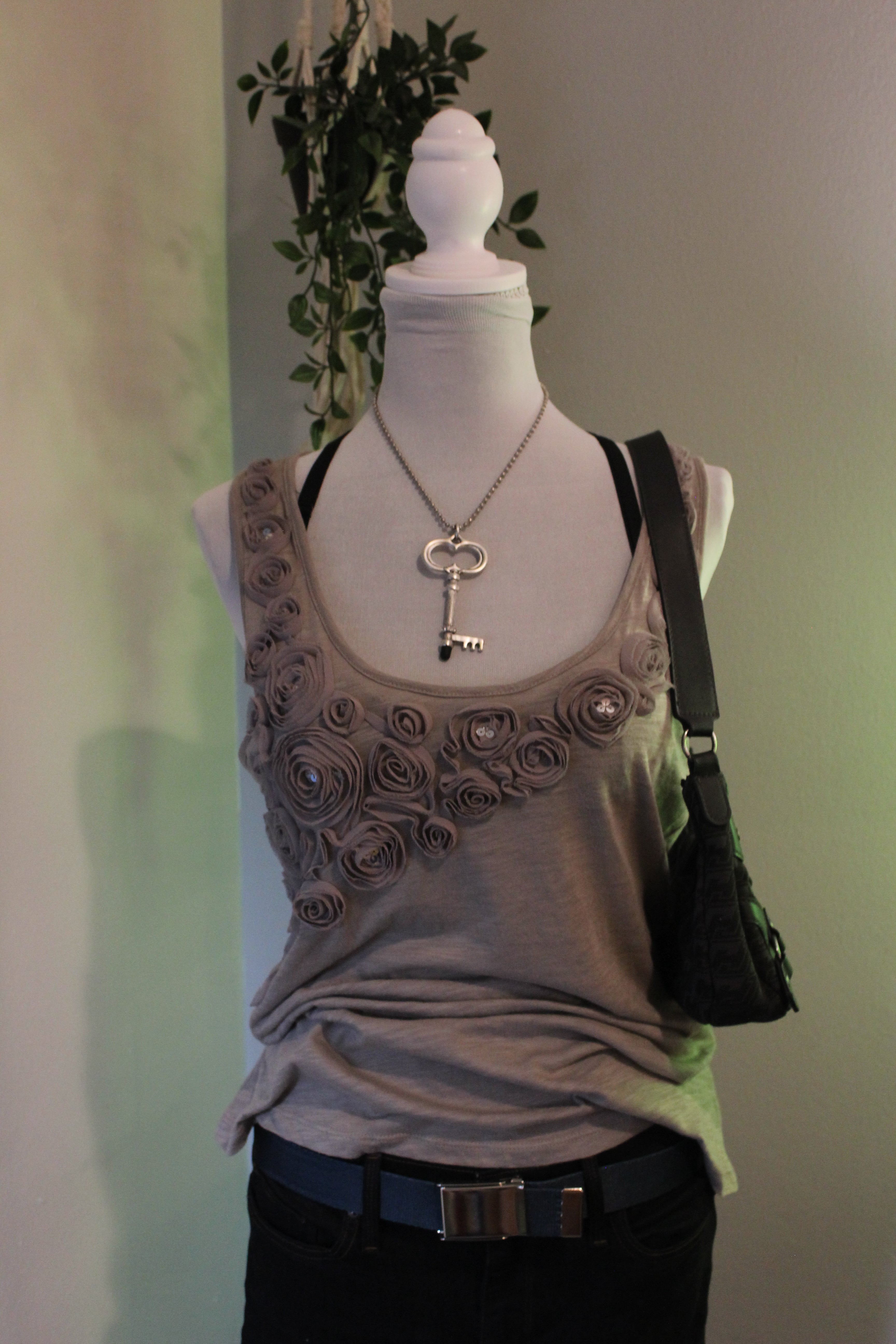 Y2K 3D Floral Tank
