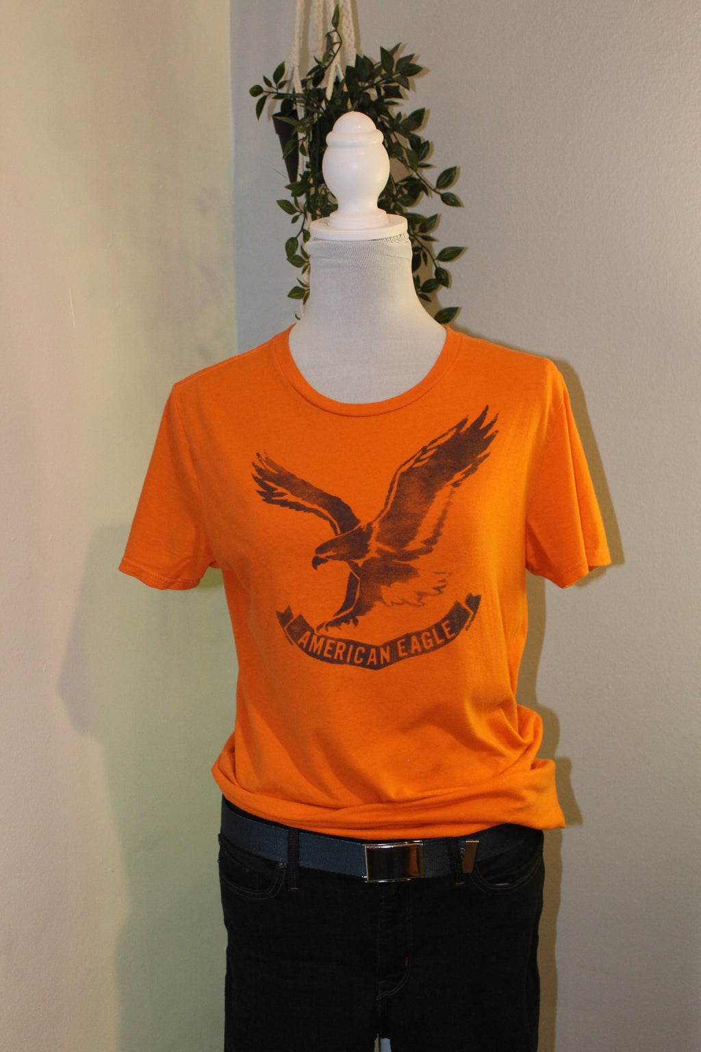Hazard Orange American Eagle Tee