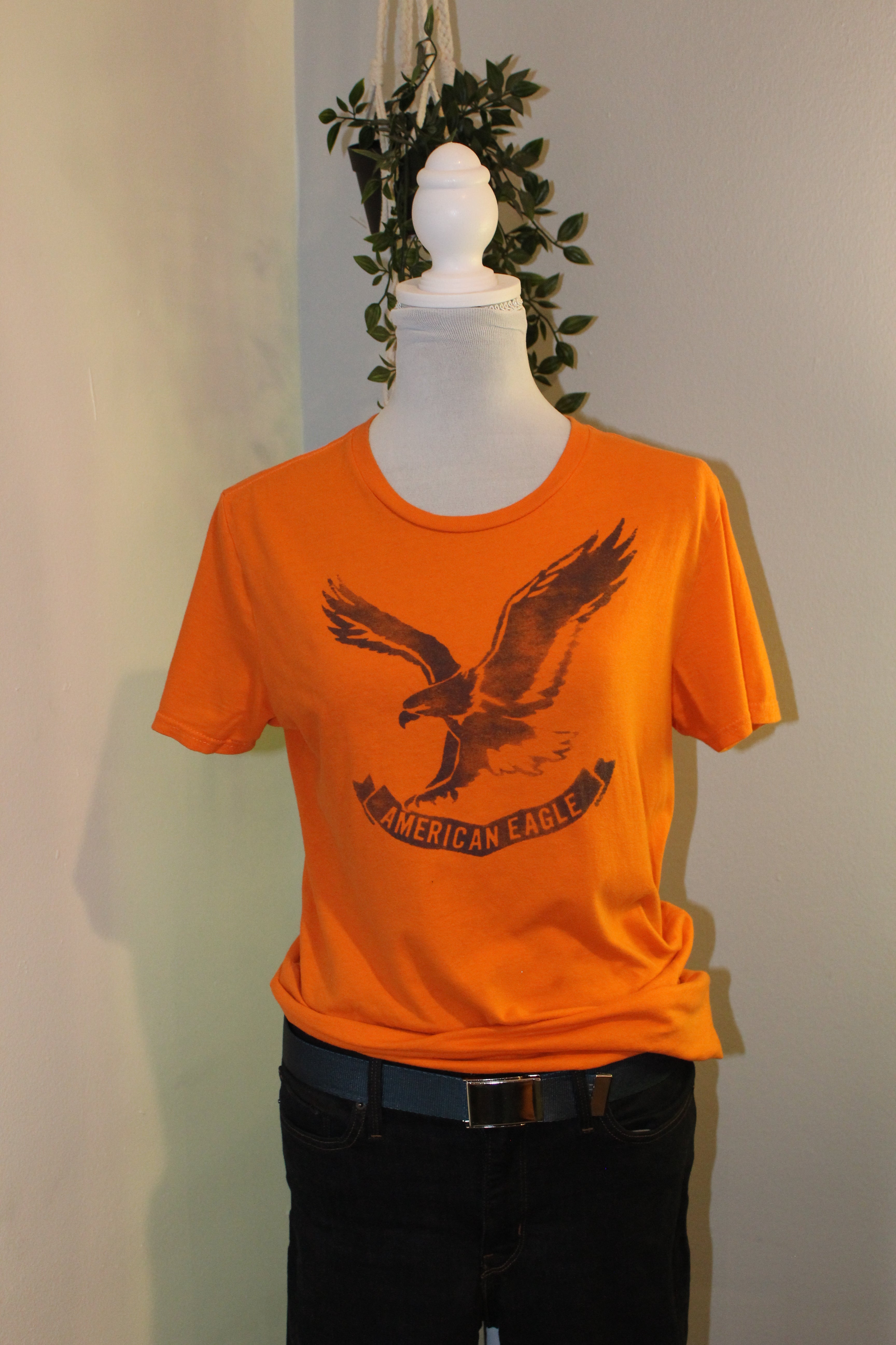 Hazard Orange American Eagle Tee