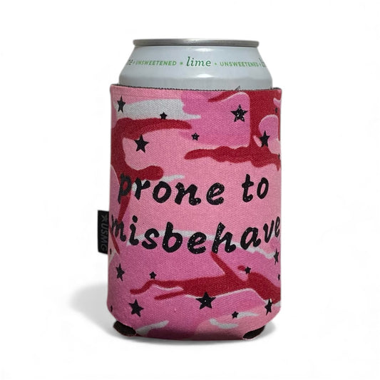 Pink Camo Slogan Koozie
