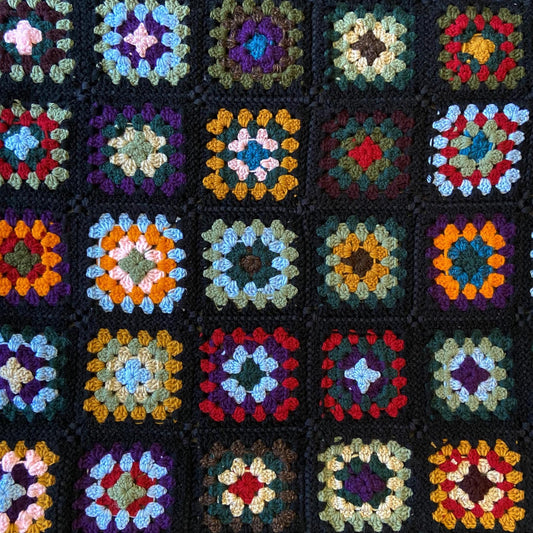 Patchwork Granny Square Throw Blanket